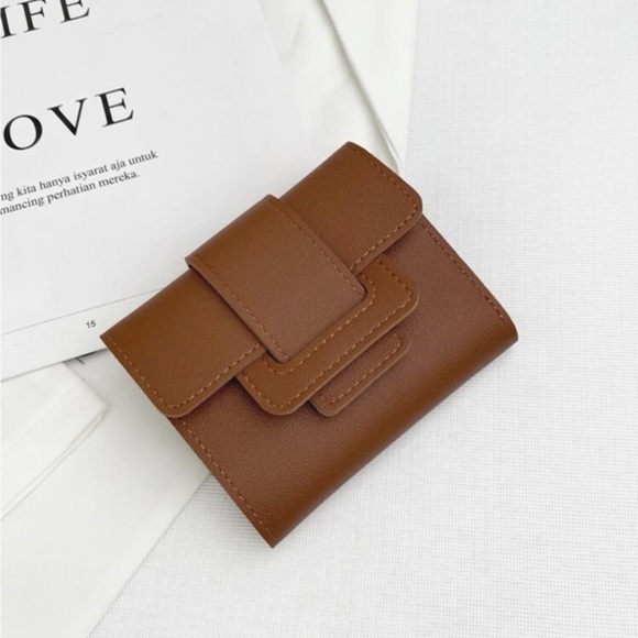 ⚠️Clearance🤎Small Trifold Wallet Brown Cardholder - Picture 2 of 4